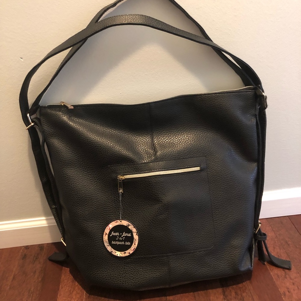 Fresh & Floral 2-n-1 Tote - convertible backpack